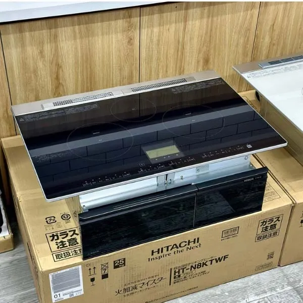 Bếp từ Hitachi HT-N8KTWF size 75cm 3 bếp từ-1 lò nướng ( màu đen ) - Ảnh 3