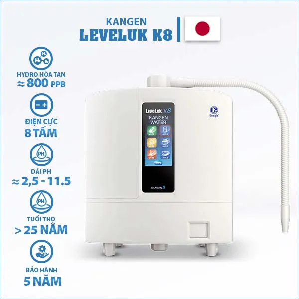 Máy lọc nước ion kiềm Kangen Leveluk K8 - Ảnh 3
