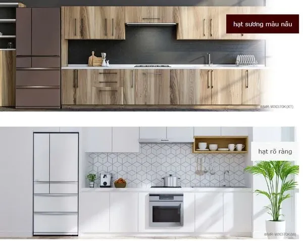 Tủ lạnh Mitsubishi MR-WXD70K-XT mặt gương sang trọng