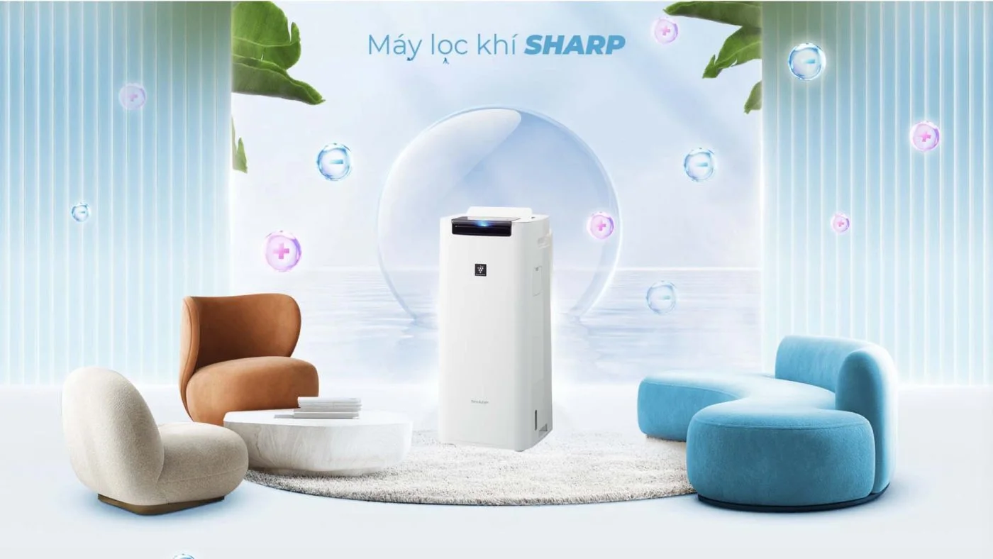 Máy lọc không khí Sharp KI-RS40-W lọc 30m2 phát I-on 25000 may-loc-khong-khi-Sharp-KI-RS40